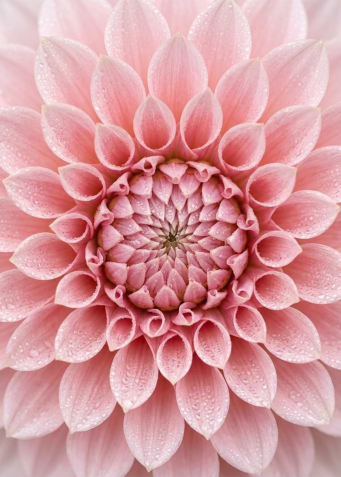 Macro Pink Dahlia Flower