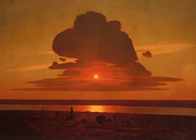 Red Sunset on the Dnieper