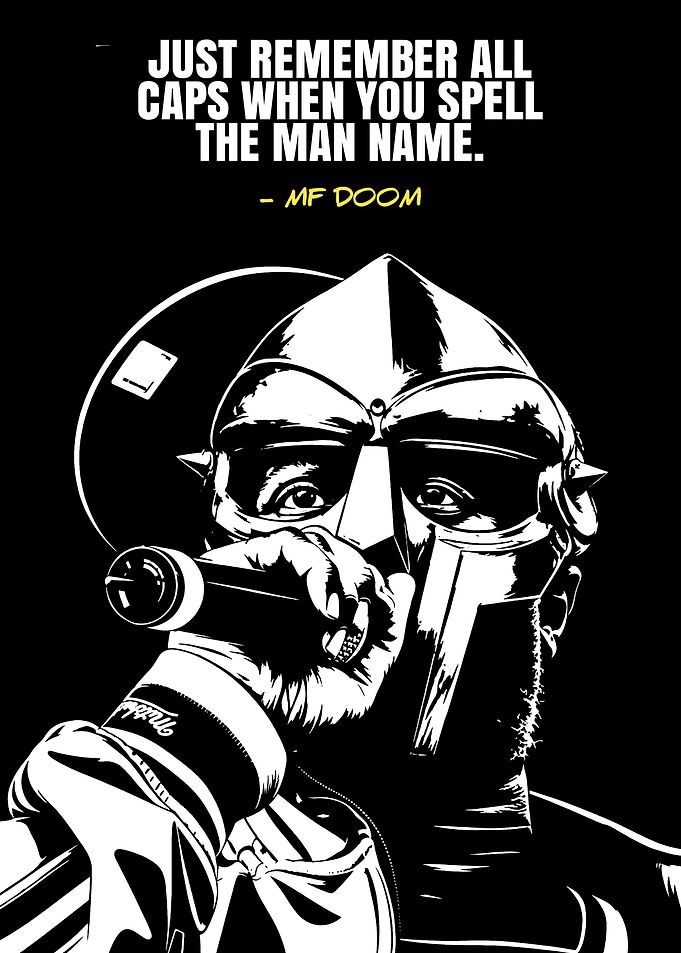 MF DOOM All Caps Poster
