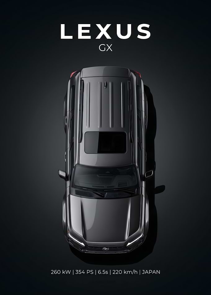 Lexus GX Top View Poster