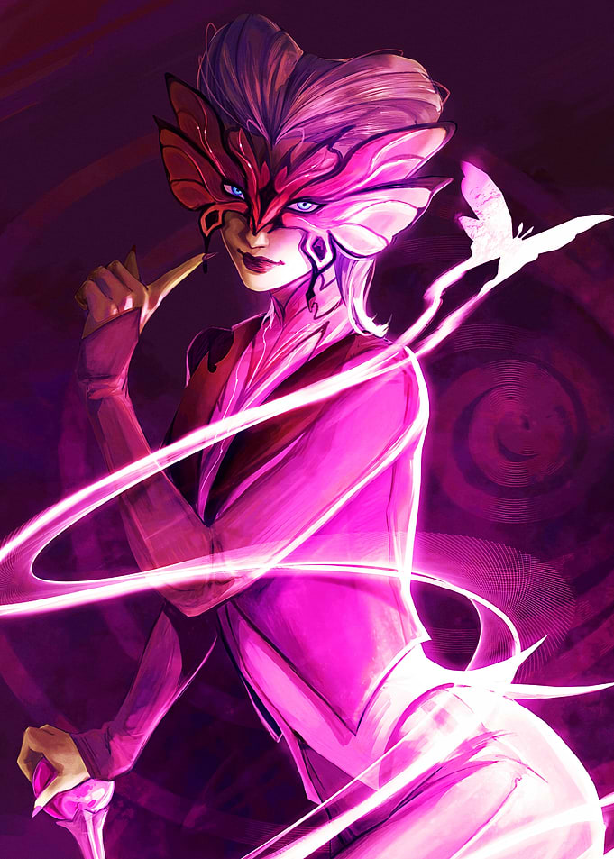 Butterfly Masked Character Digital Art