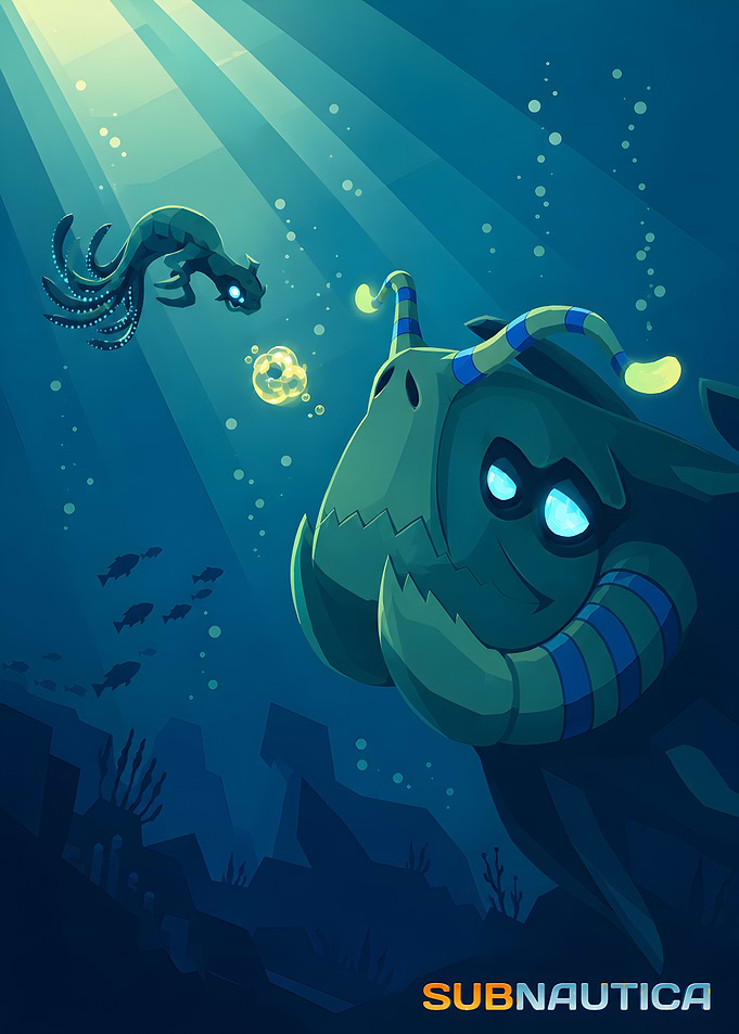 Subnautica Underwater Creature Illustration