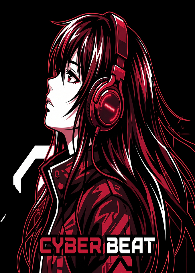 Cyber Beat Anime Girl Illustration