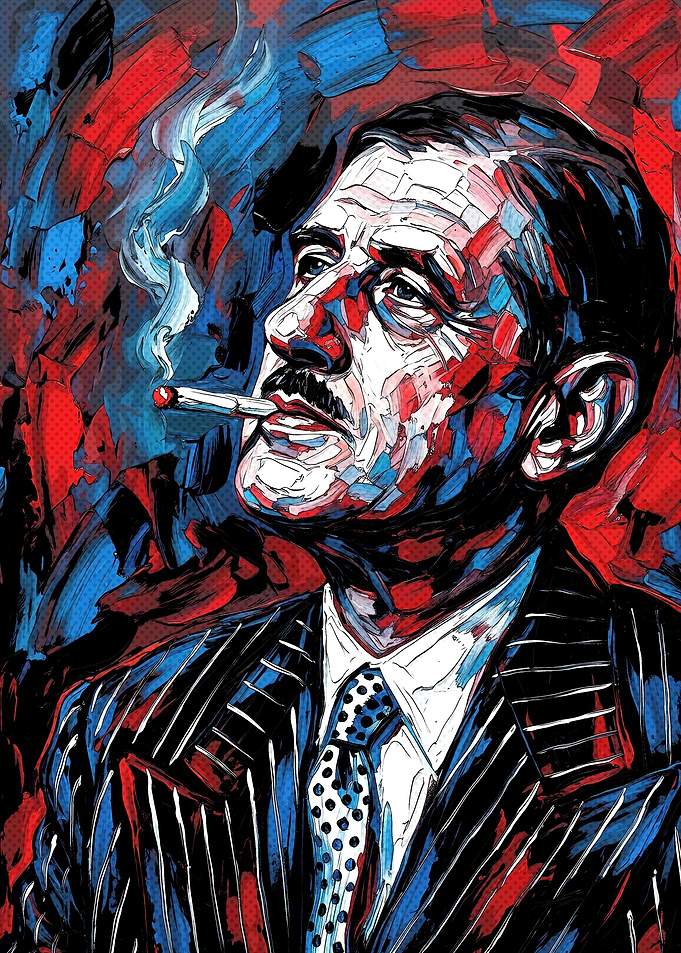 Charles de Gaulle Pop Art Portrait