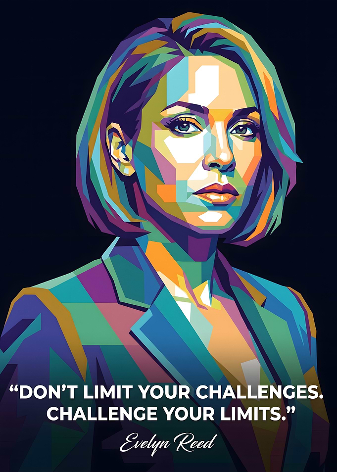 Evelyn Reed Inspirational Pop Art Portrait