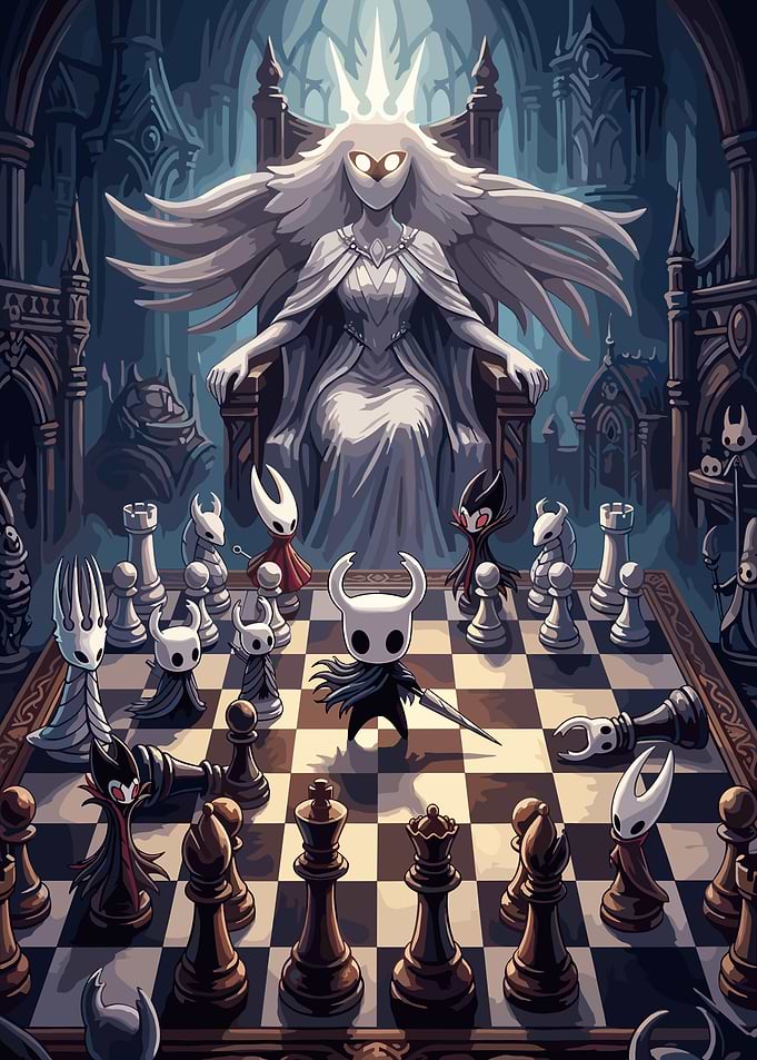 Hollow Knight Chess Match Illustration