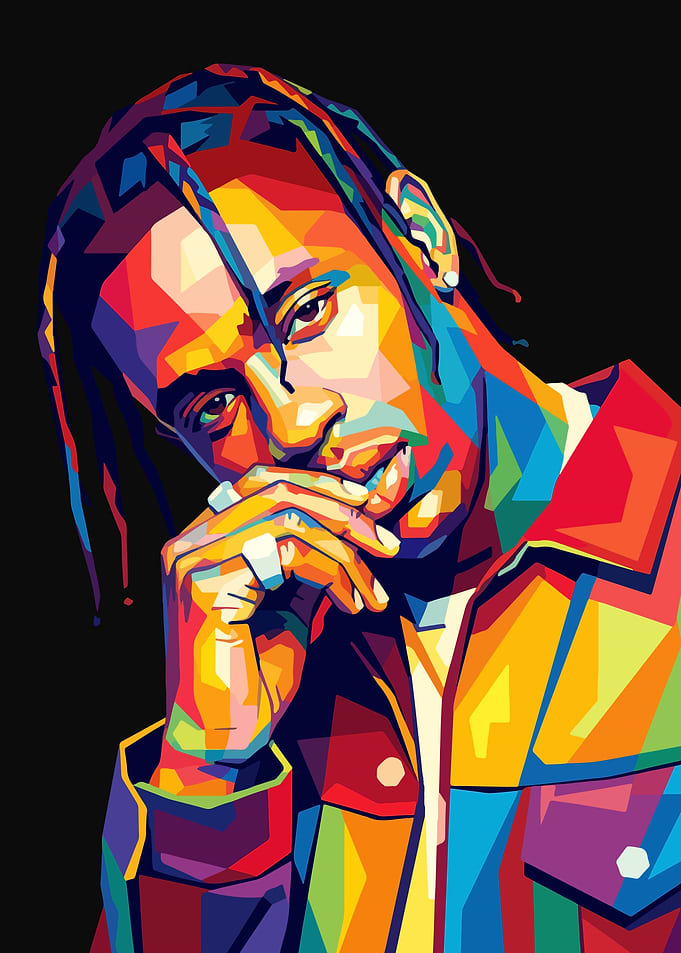 Travis Scott WPAP Pop Art Portrait