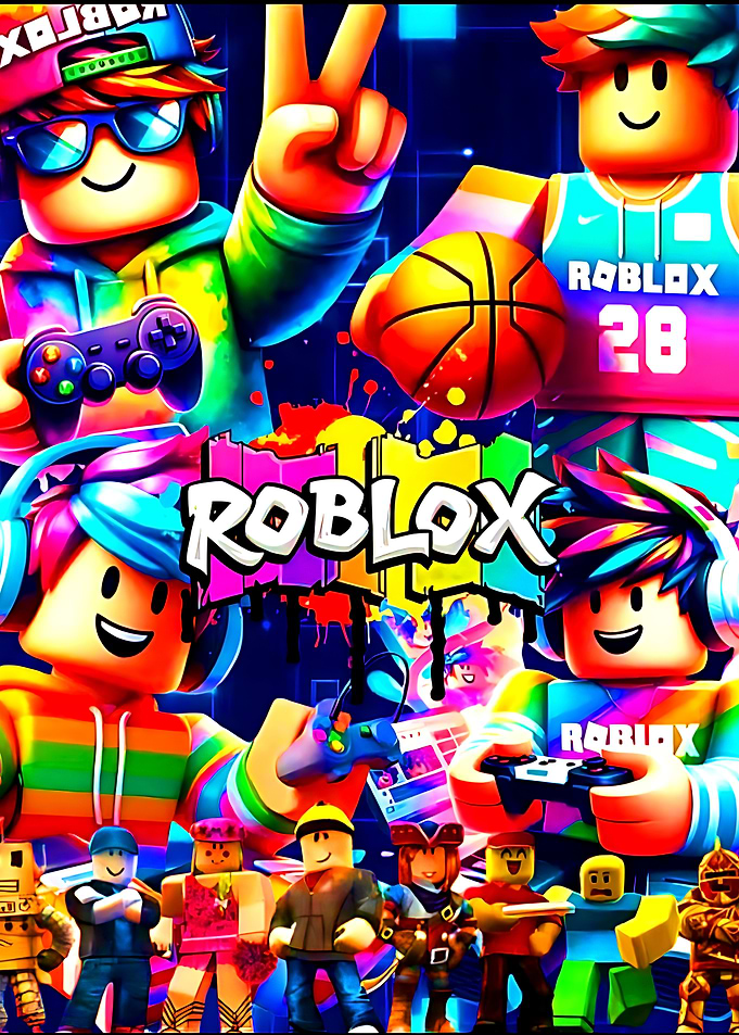 Vibrant Roblox Gaming Collage Poster
