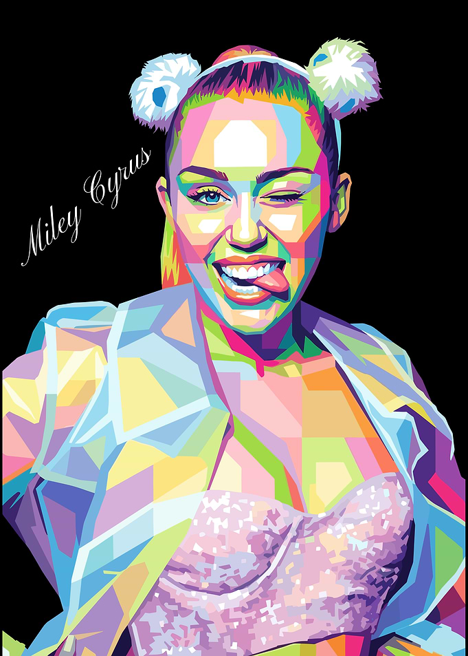 Miley Cyrus Pop Art Portrait