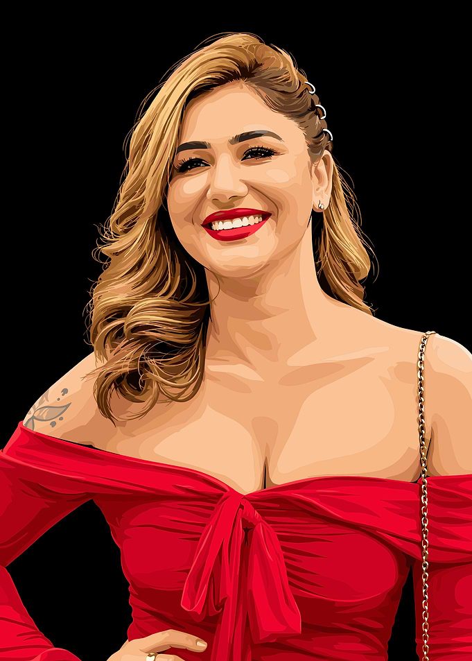 Digital Portrait of Smiling Kangna Sharma