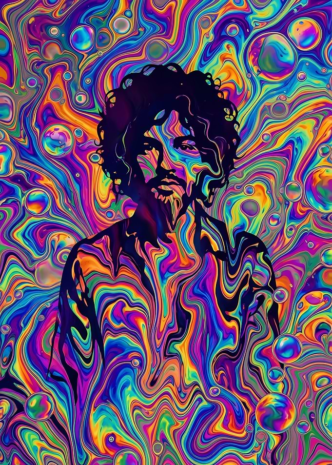 Psychedelic Portrait of a Man