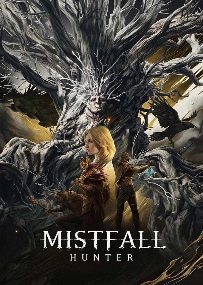 Mistfall Hunter Fantasy Game Poster