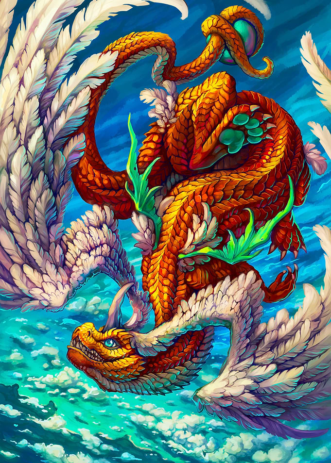 Angel Winged Dragonite in Flight