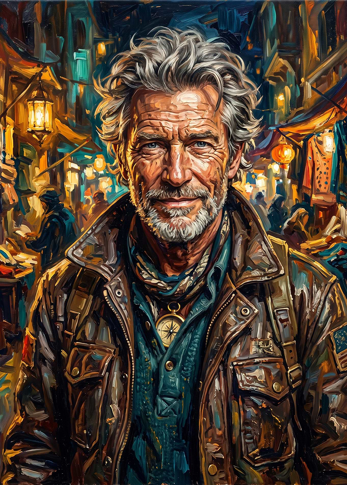 Portrait of an Adventurous Explorer