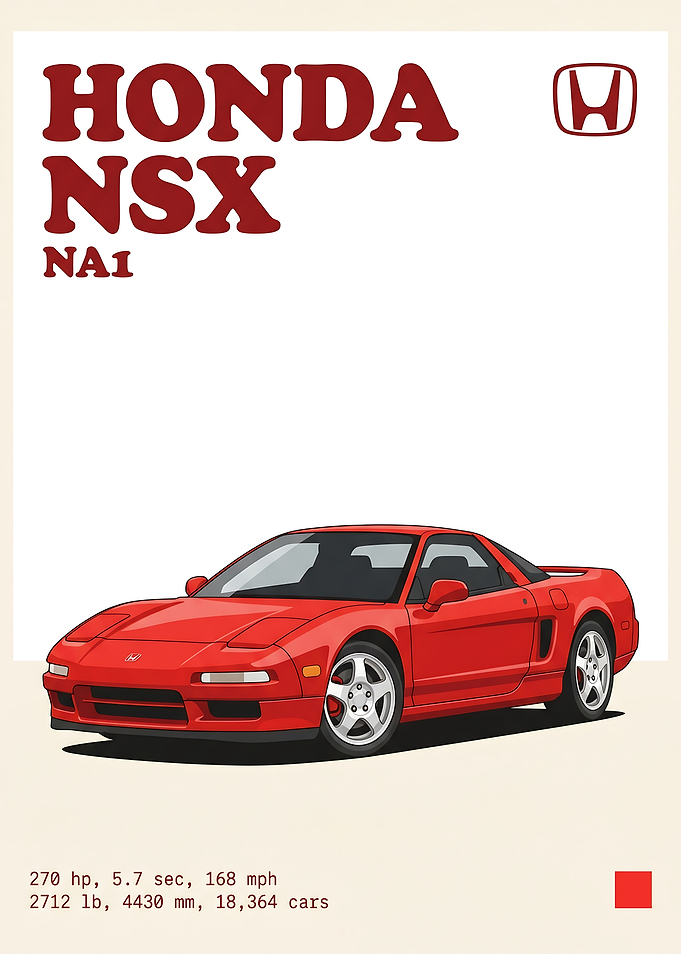 Honda NSX NA1 Minimalist Poster