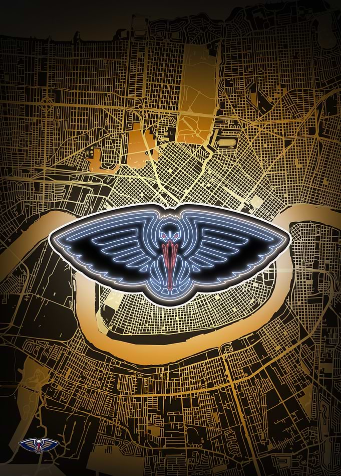 New Orleans City Map: Pelicans Pride