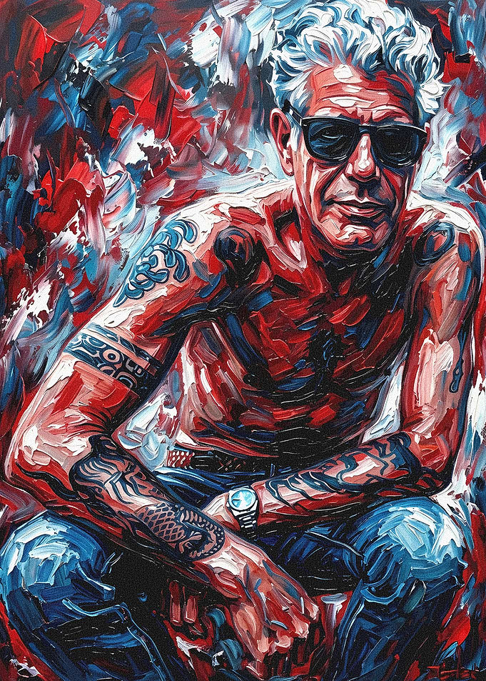 Anthony Bourdain Oil Painting Portrait