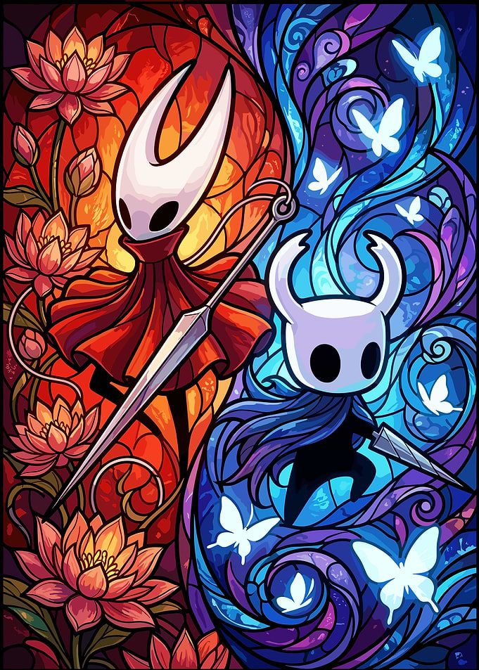 Hollow Knight Stained Glass Art