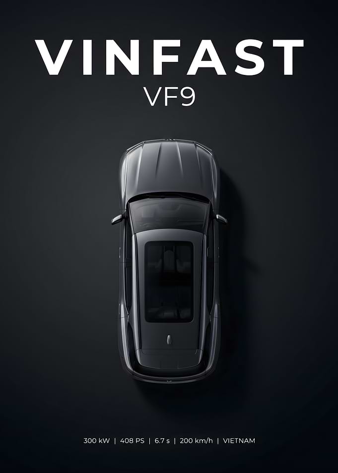 VinFast VF9 Electric SUV Top View