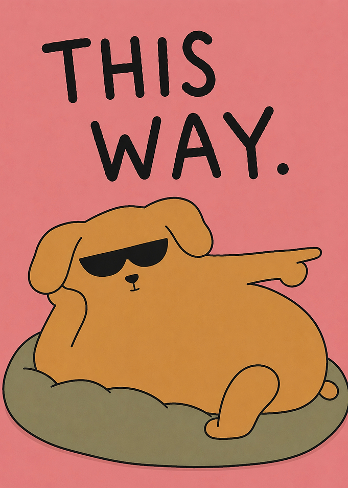 Cool Dog Pointing This Way
