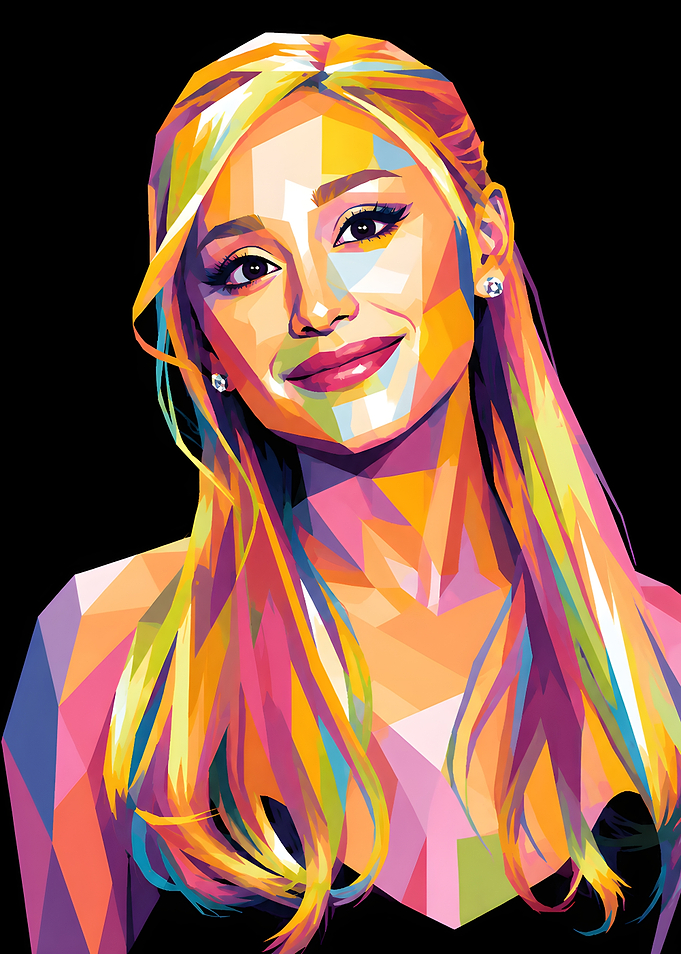 Ariana Grande Pop Art Portrait