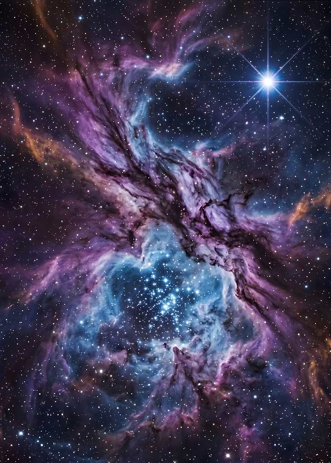 Stunning Lagoon Nebula Deep Space View