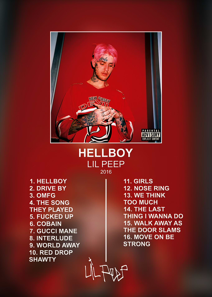 Lil Peep Hellboy Album Tracklist Poster