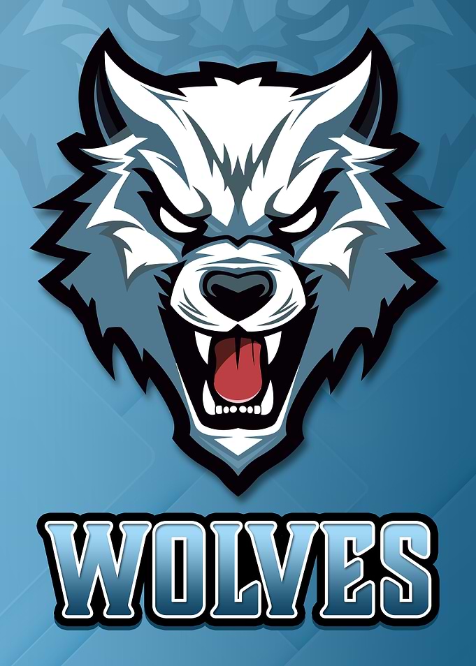 The Wolves Team Mascot Logo