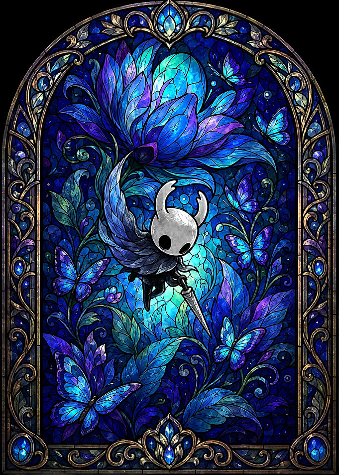 Hollow Knight Stained Glass Art