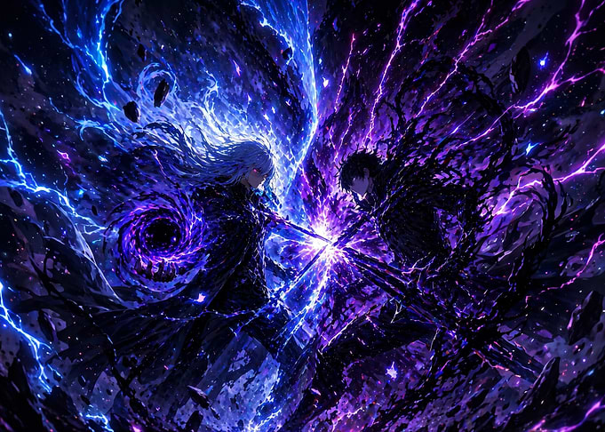 Epic Anime Battle of Light and Dark