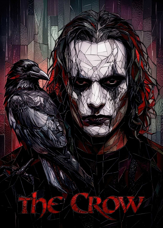 The Crow Stained Glass Portrait