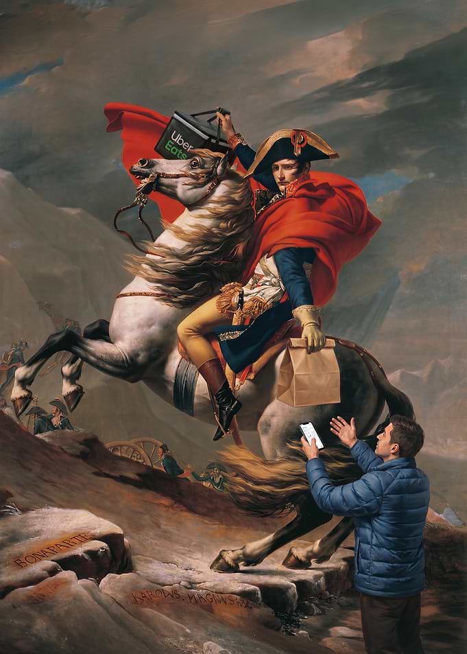 Napoleon Delivering Food