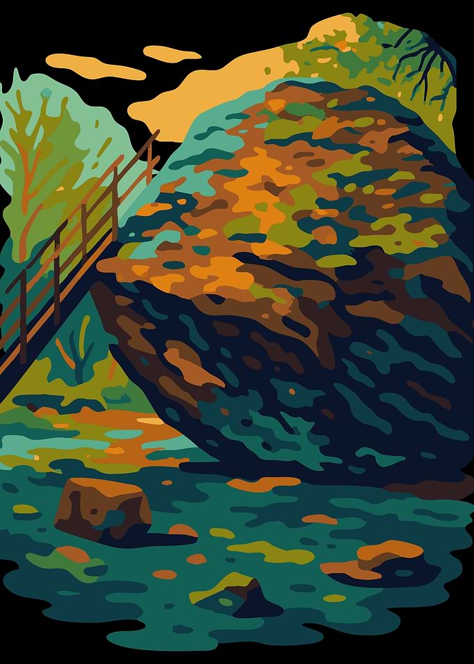 Bowder Stone Abstract Lake District Cumbria