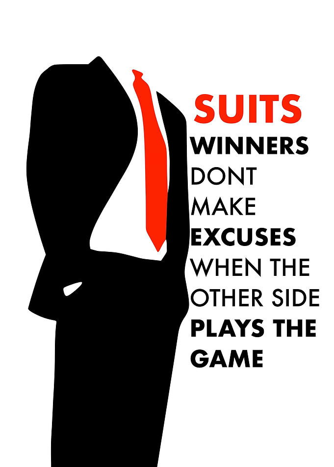 Suits TV Show Inspirational Quote Poster