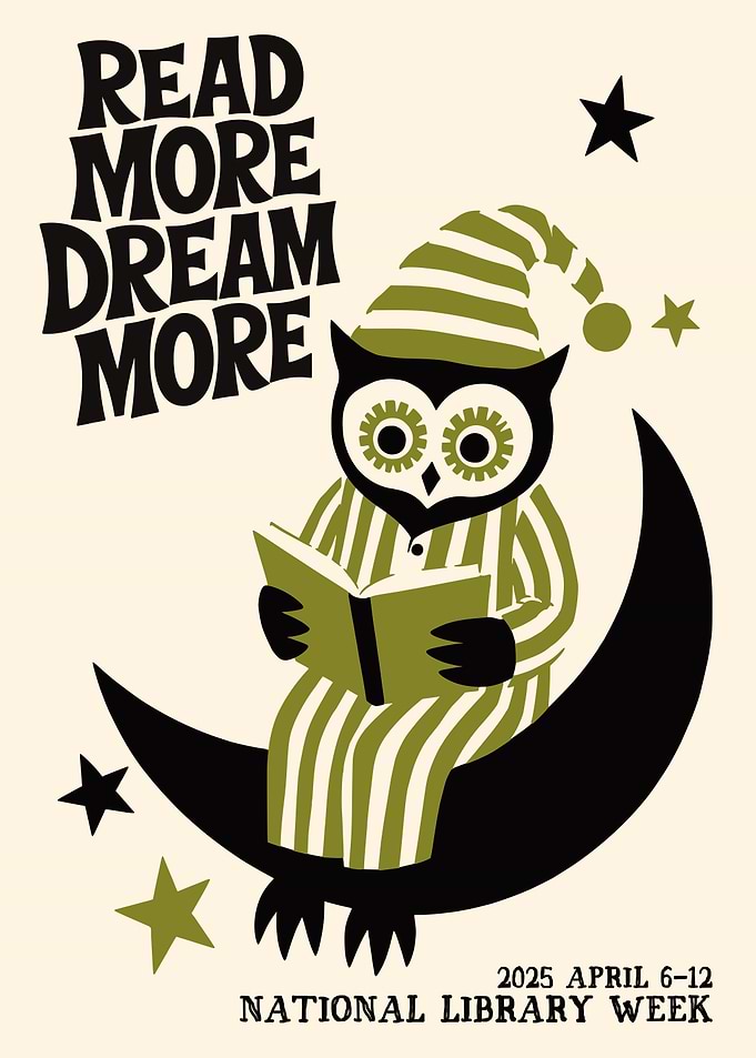 National Library Week Owl Poster