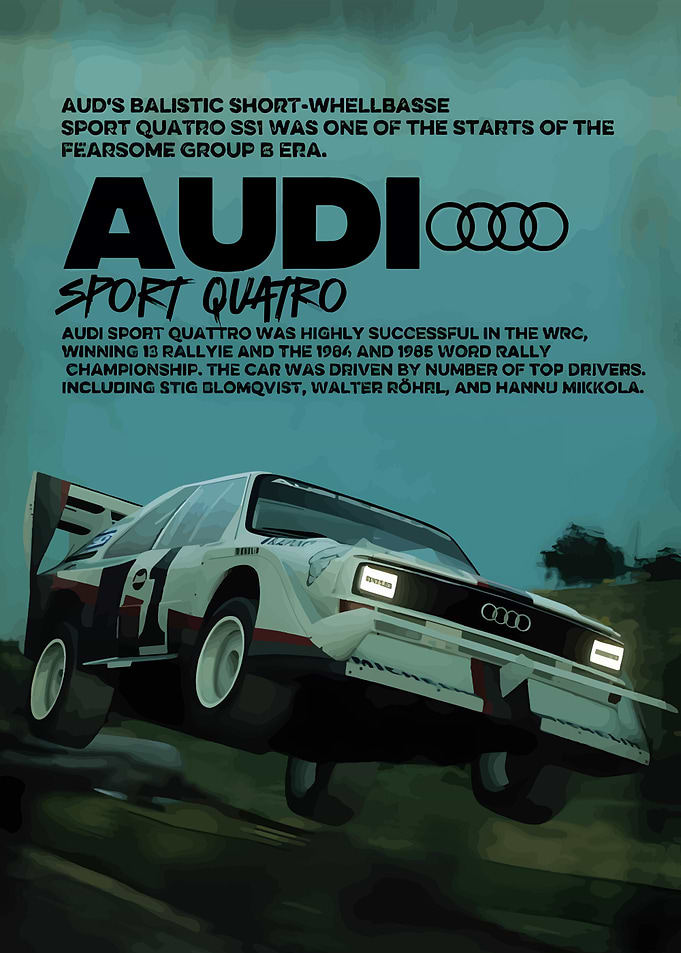 Audi Sport Quattro Rally Poster