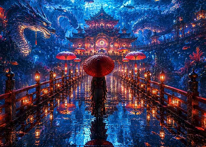 Mystical Dragon Temple Undersea Bridge