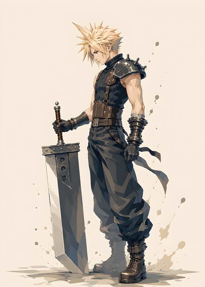 Cloud Strife with Buster Sword