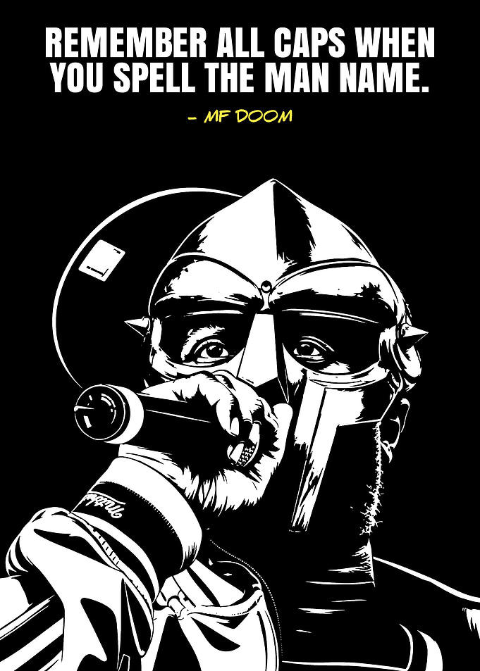 MF DOOM All Caps Poster