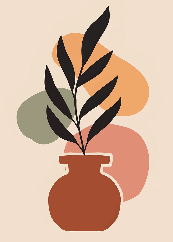 Minimalist Botanical Vase Wall Art