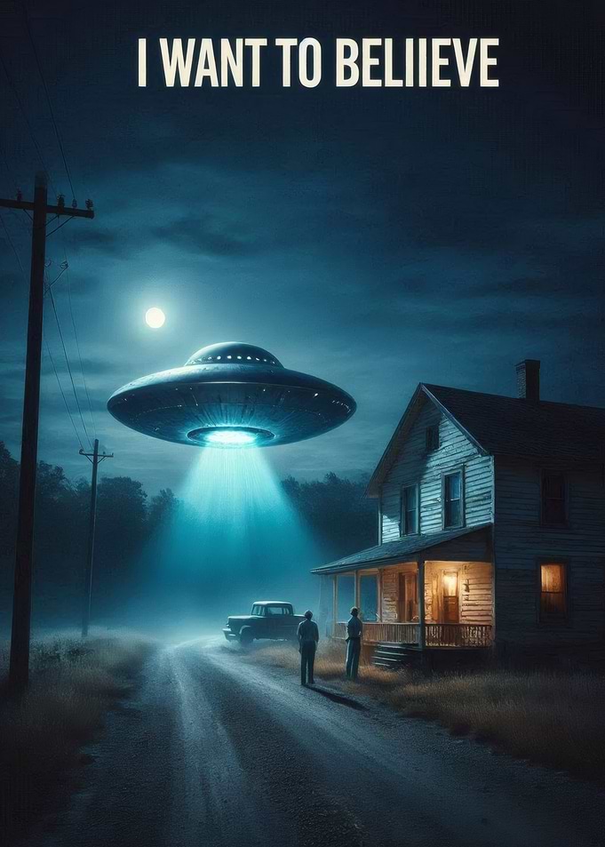 I Want To Believe UFO Poster