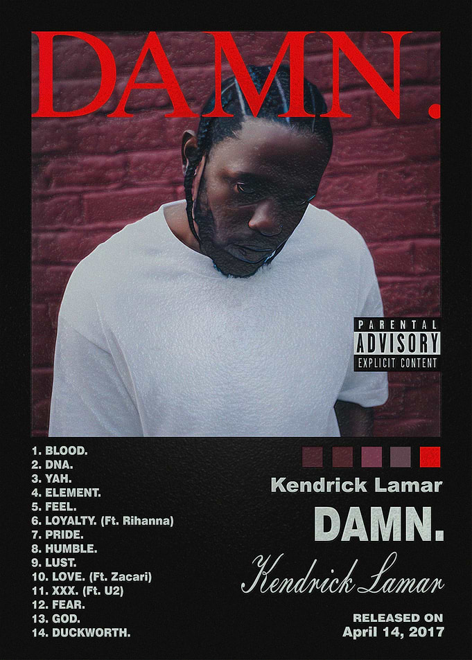 Kendrick Lamar DAMN Album Poster