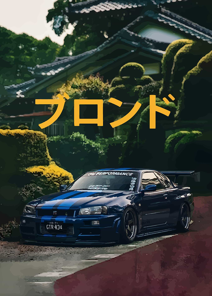 Nissan Skyline GT-R R34 Japanese Aesthetic