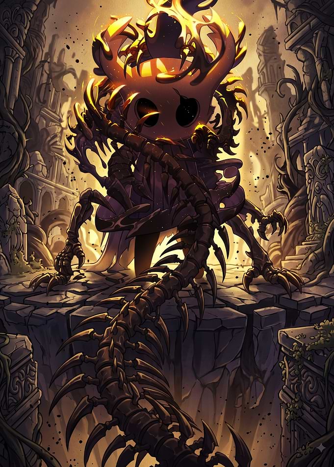Hollow Knight Void Creature Illustration