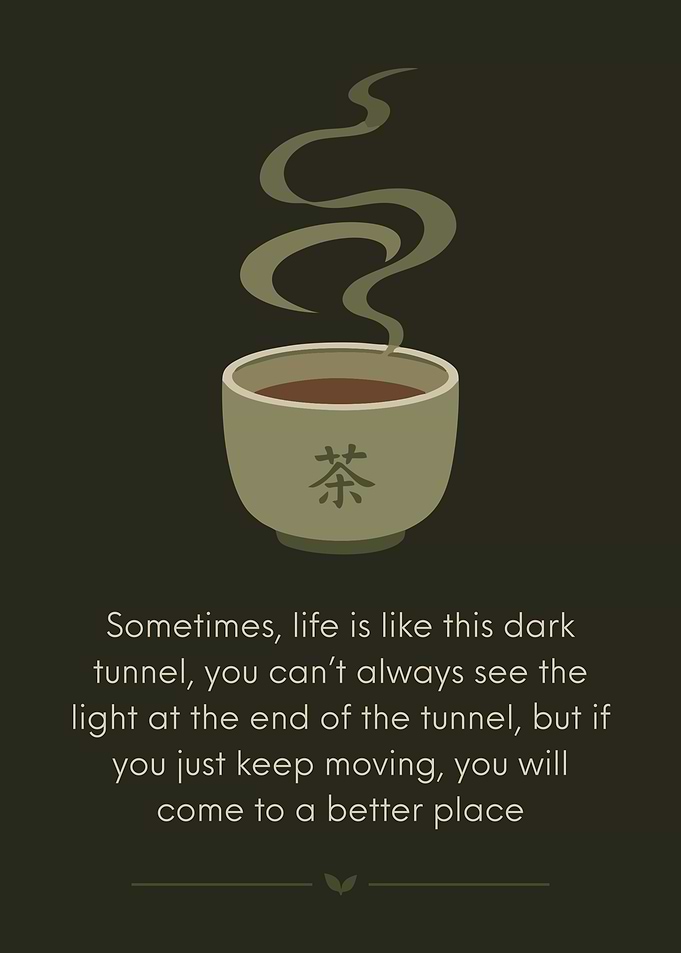 Inspirational Tea Cup Quote Poster