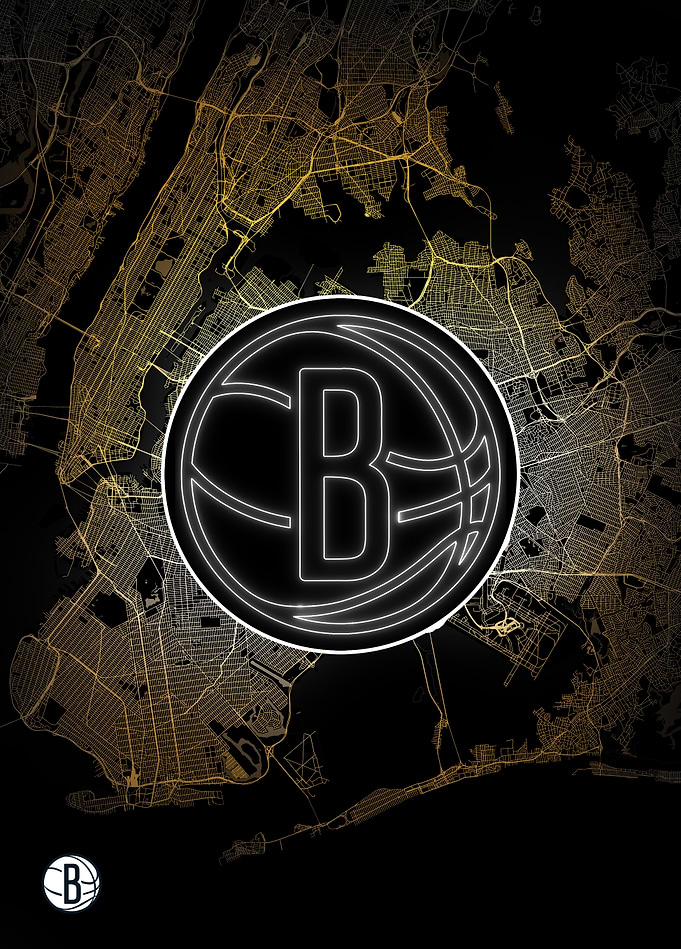 Brooklyn City Map: Nets Pride