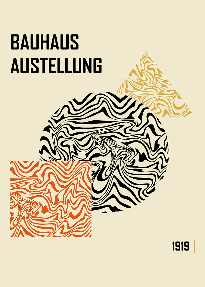 Bauhaus Austellung 1919 Abstract Poster
