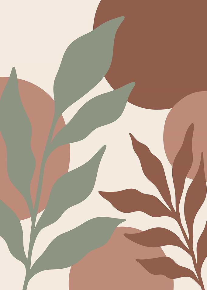 Minimalist Botanical Abstract Wall Art