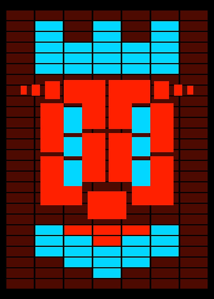 Pixel Art King Face