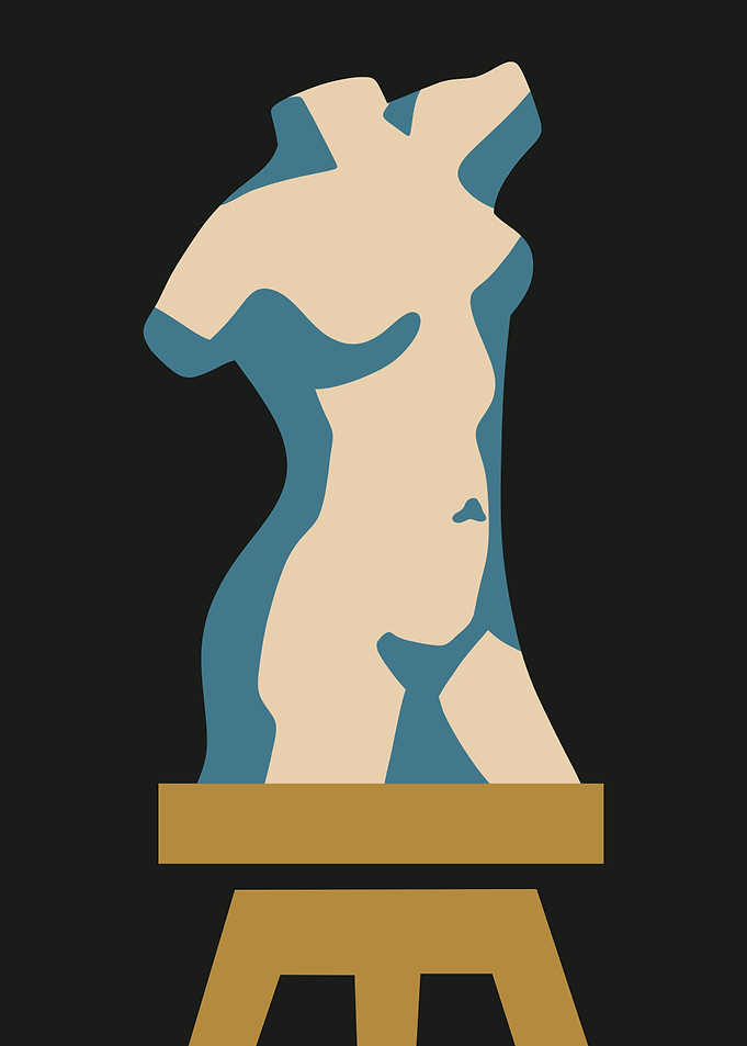 Minimalist Female Torso Sculpture Art